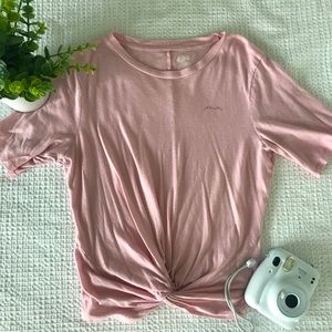Pink large cute tie knot tee